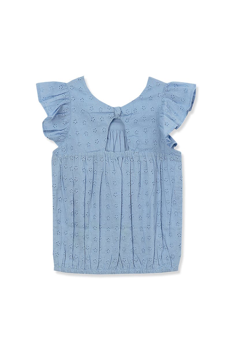 Lands' End Girls Woven Eyelet Top, Alternate, color, 