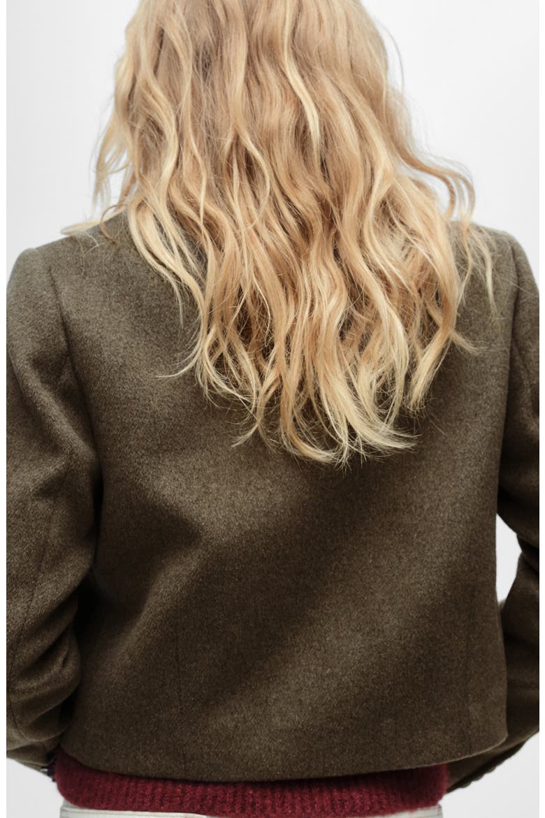 Boxy Crop Jacket, Alternate, color, KHAKI BROWN