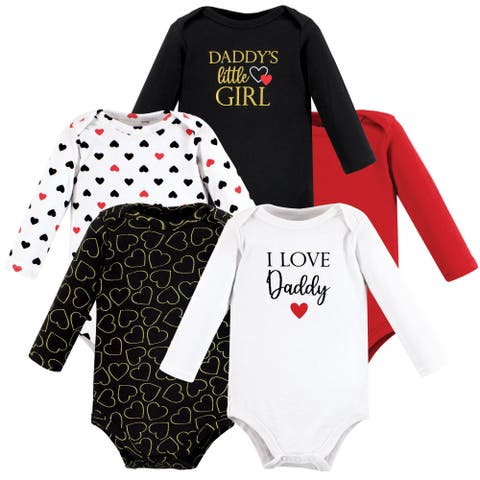 Essential Long-Sleeve Cotton Bodysuit Set (5-Piece)