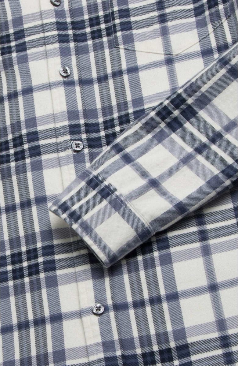 Surfside Supply Co. Brian Flannel Plaid Shirt, Alternate, color, Jet Stream Combo