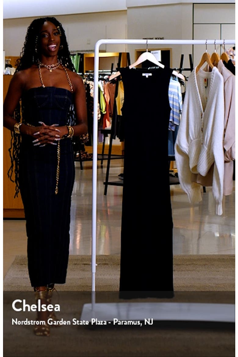 Trina Sleeveless Rib Midi Sweater Dress video