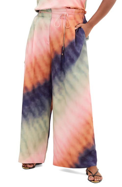 Sunset Ombré Wide Leg Pants (Plus)