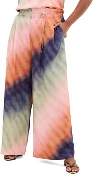 City Chic Sunset Ombré Wide Leg Pants