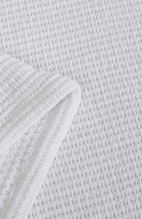 Calvin Klein Home Cotton Honeycomb Weave Blanket In White