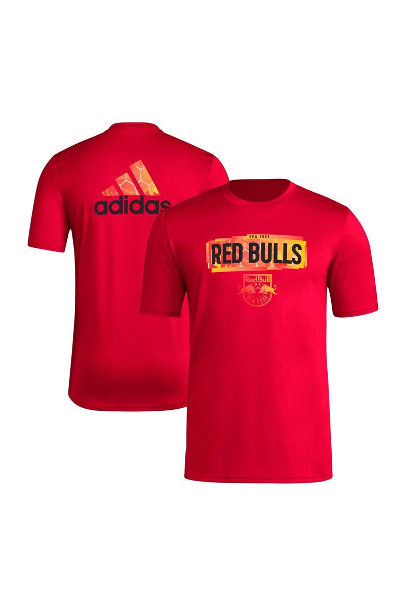 adidas Men's adidas Red New York Red Bulls Local Pop AEROREADY T-Shirt, Main, color, Red
