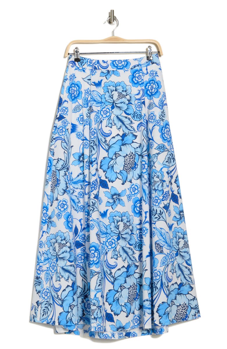 BY DESIGN Abigail Floral Print Maxi Skirt, Alternate, color, Picasso