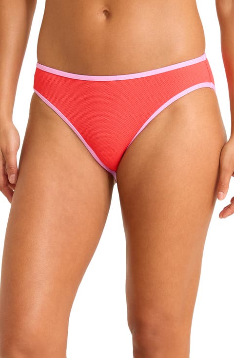 Island Cays Cabana Piqué Hipster UPF 50+ Bikini Bottoms