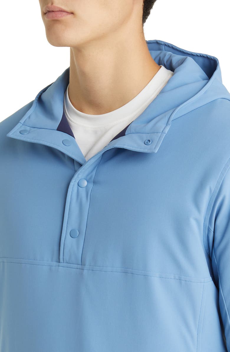 Peter Millar Approach Half Placket Hooded Pullover Jacket, Alternate, color, 