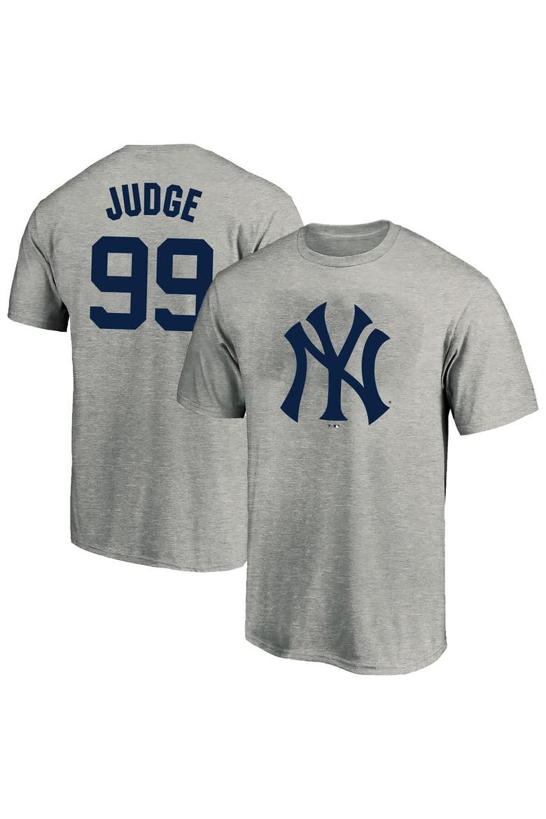Men's Profile Heather Gray New York Yankees Big & Tall Name & Number T-Shirt, Main, color, Heather Gray