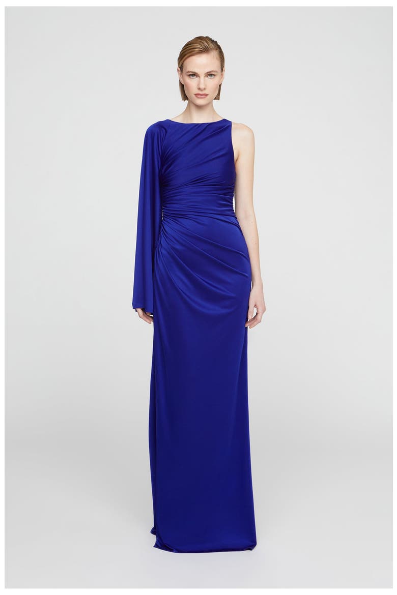 Elyssia Jersey Gown, Main, color, Sapphire Stone