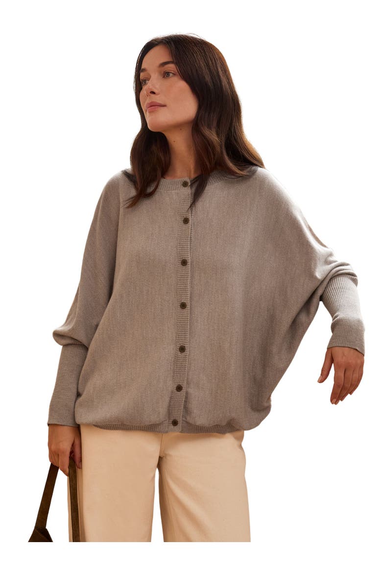 Fine Knit Merino Cardigan, Main, color, Oatmeal