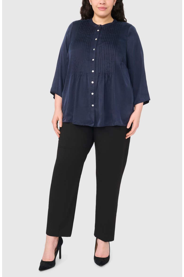Pintuck Top, Alternate, color, CLASSIC NAVY