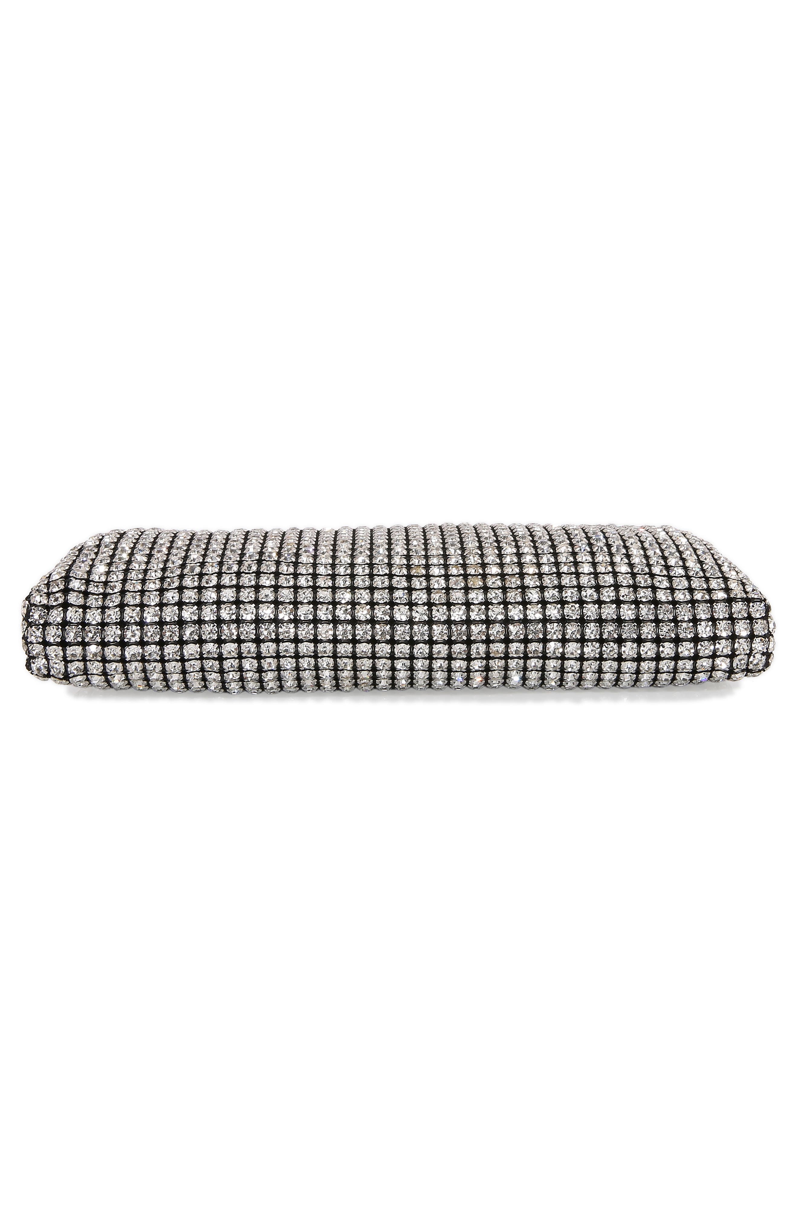 Rhinestone Evening Bag, Alternate, color, SILVER