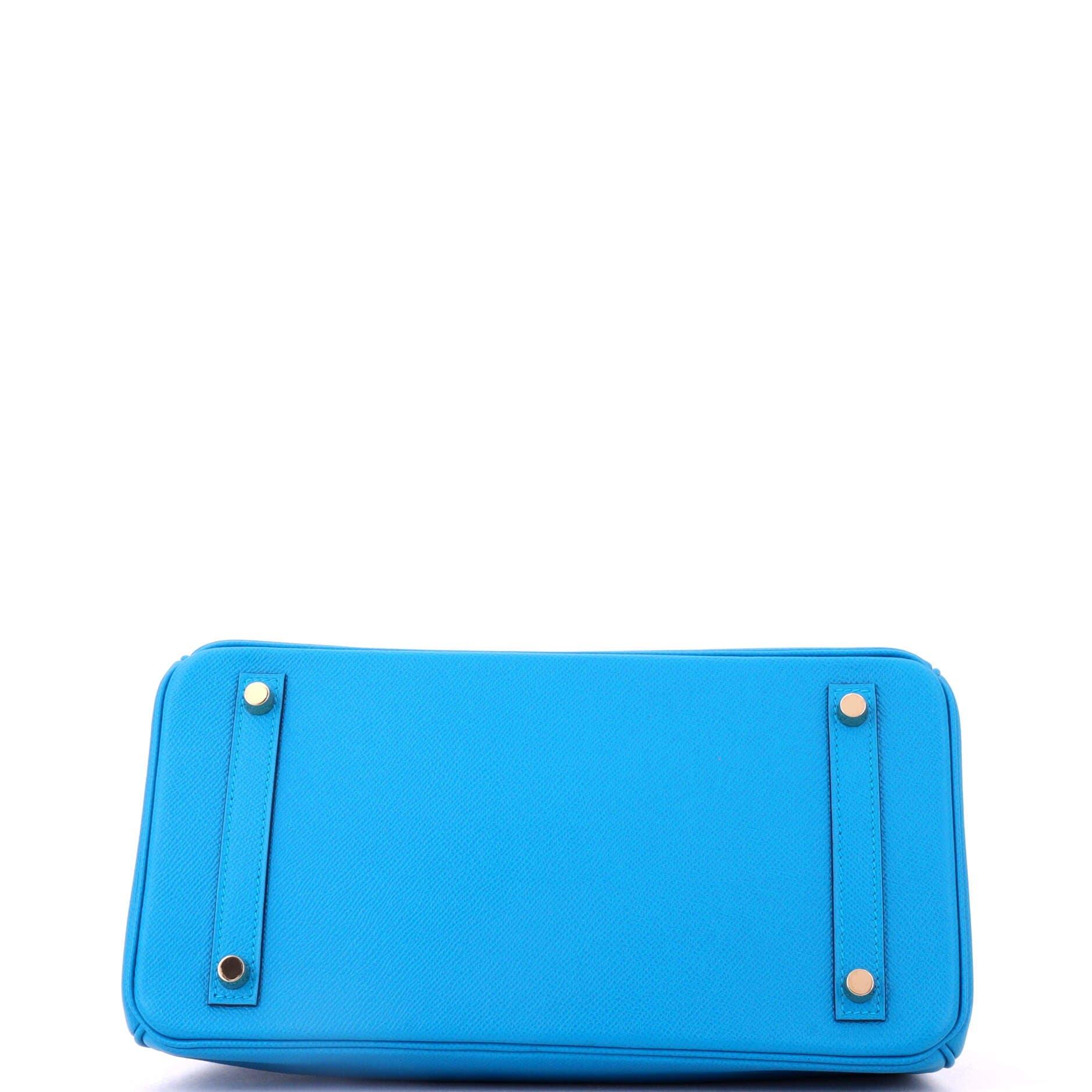 Birkin Handbag Blue Epsom with Gold Hardware 30, Alternate, color, Blue