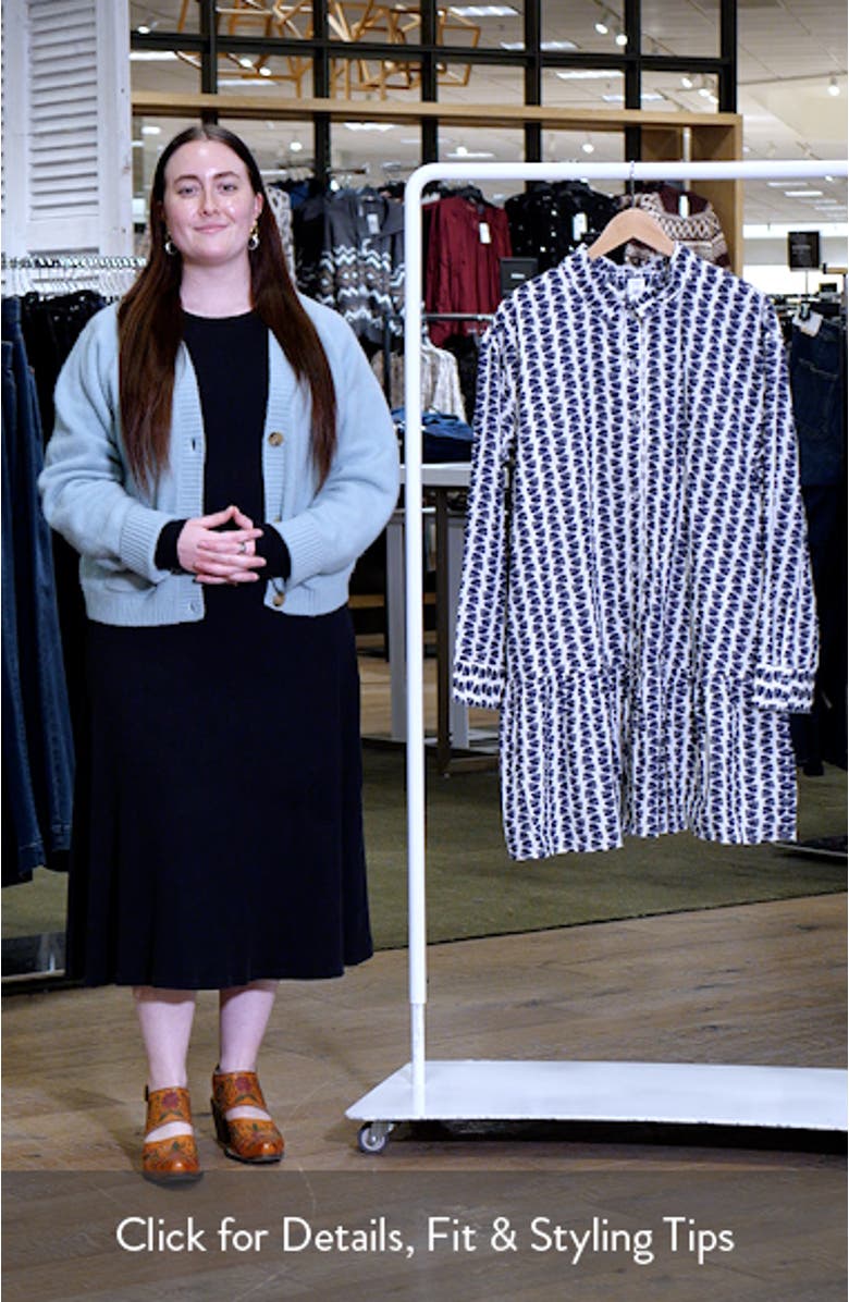 Long Sleeve Ruffle Hem Shirtdress, sales video thumbnail