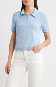 MANGO Cielo Short Sleeve Polo Sweater
