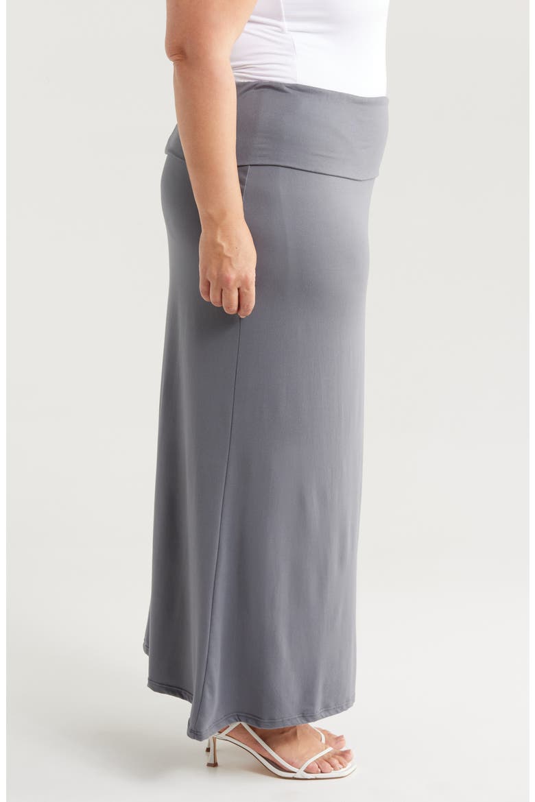 Comfortable Foldover Skirt, Alternate, color, CHARCOAL