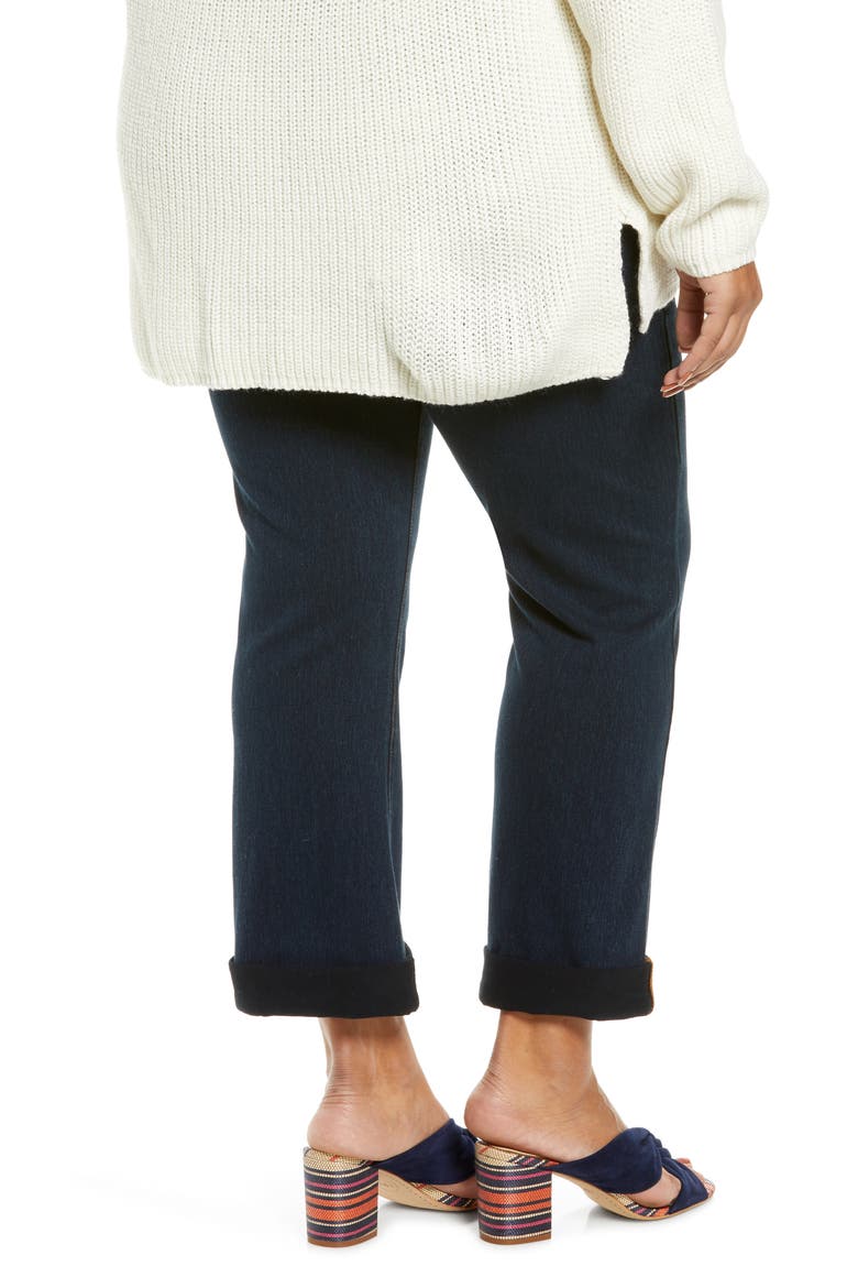 'Lyssentials High Rise Boyfriend Denim Leggings, Alternate, color, INDIGO