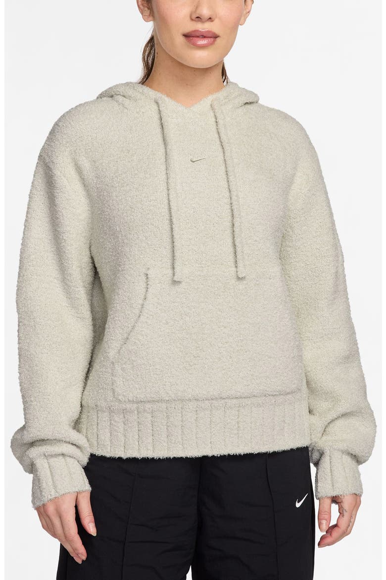 Sportswear Phoenix Oversize Bouclé Hoodie, Main, color, LIGHT BONE