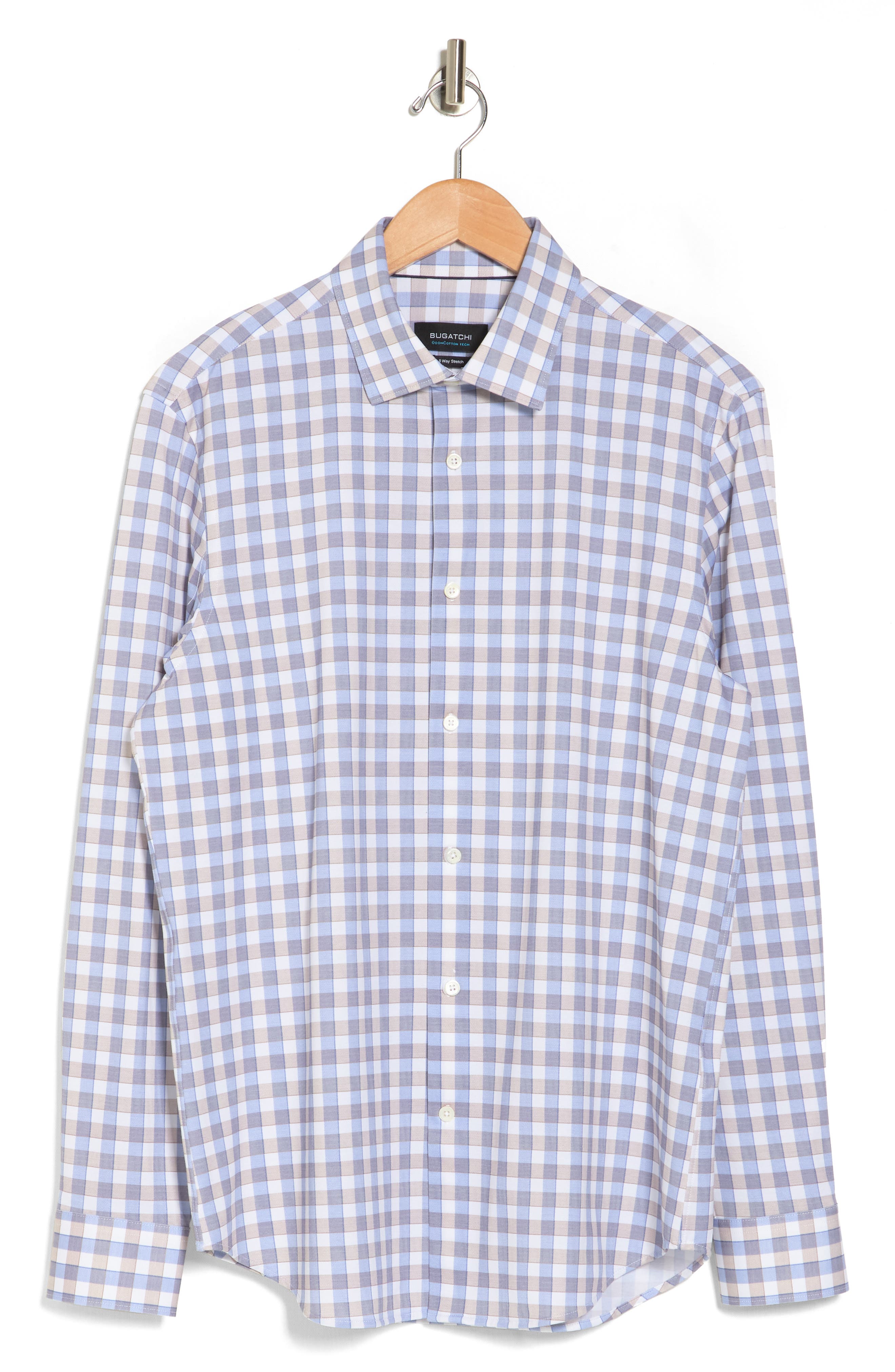 Bugatchi Plaid Cotton 4-Way Stretch Button-Down Shirt (Men) | Nordstromrack