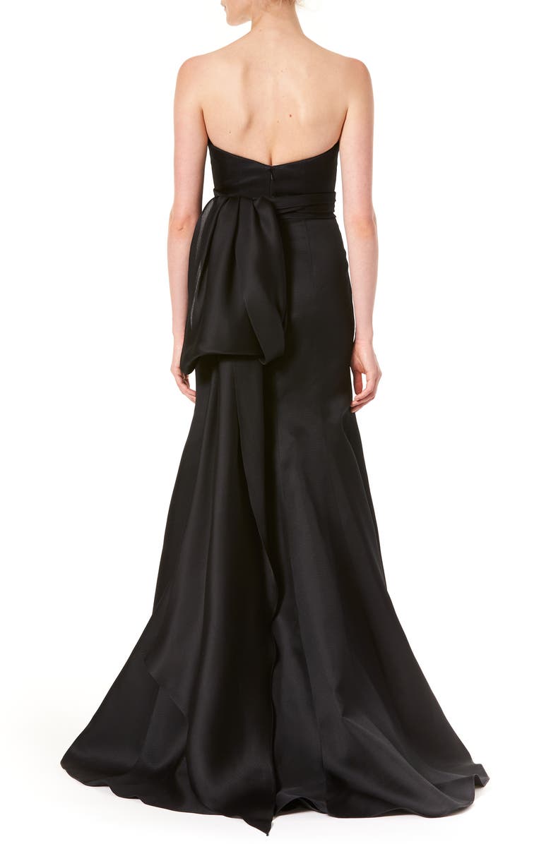 Carolina Herrera Strapless Silk Trumpet Gown, Alternate, color, 