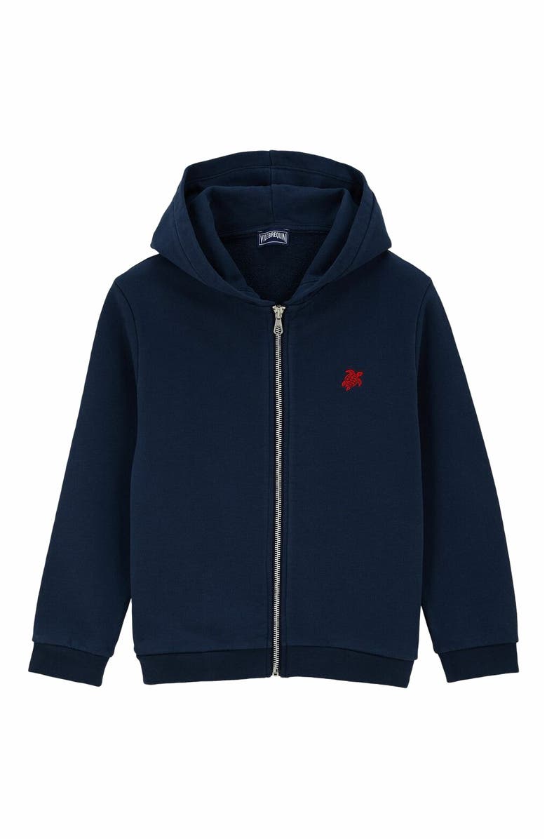 Vilebrequin Kids' Hooded Front Zip Sweatshirt, Main, color, 