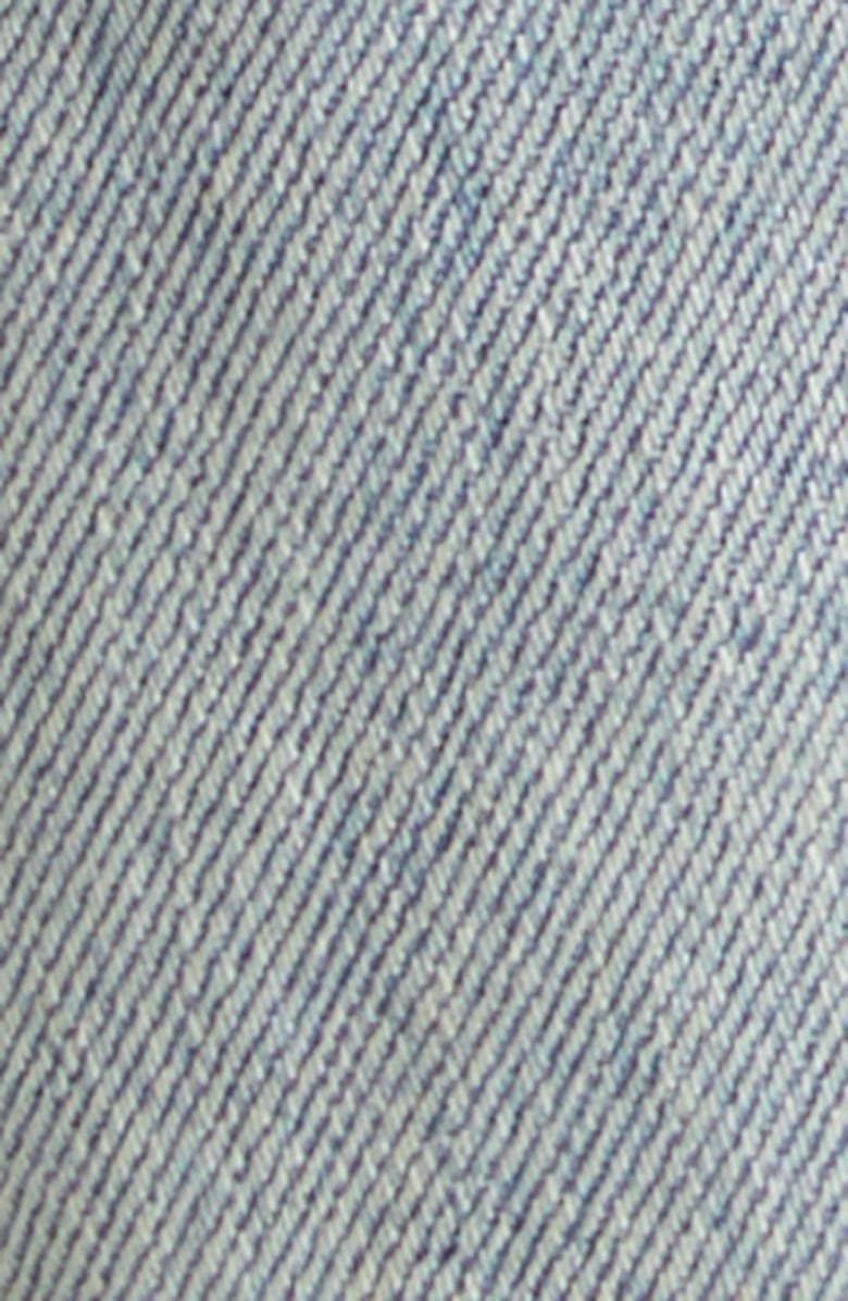 Fear of God Ripped Knee Five-Pocket Straight Leg Jeans, Alternate, color, Light Indigo Light Indigo