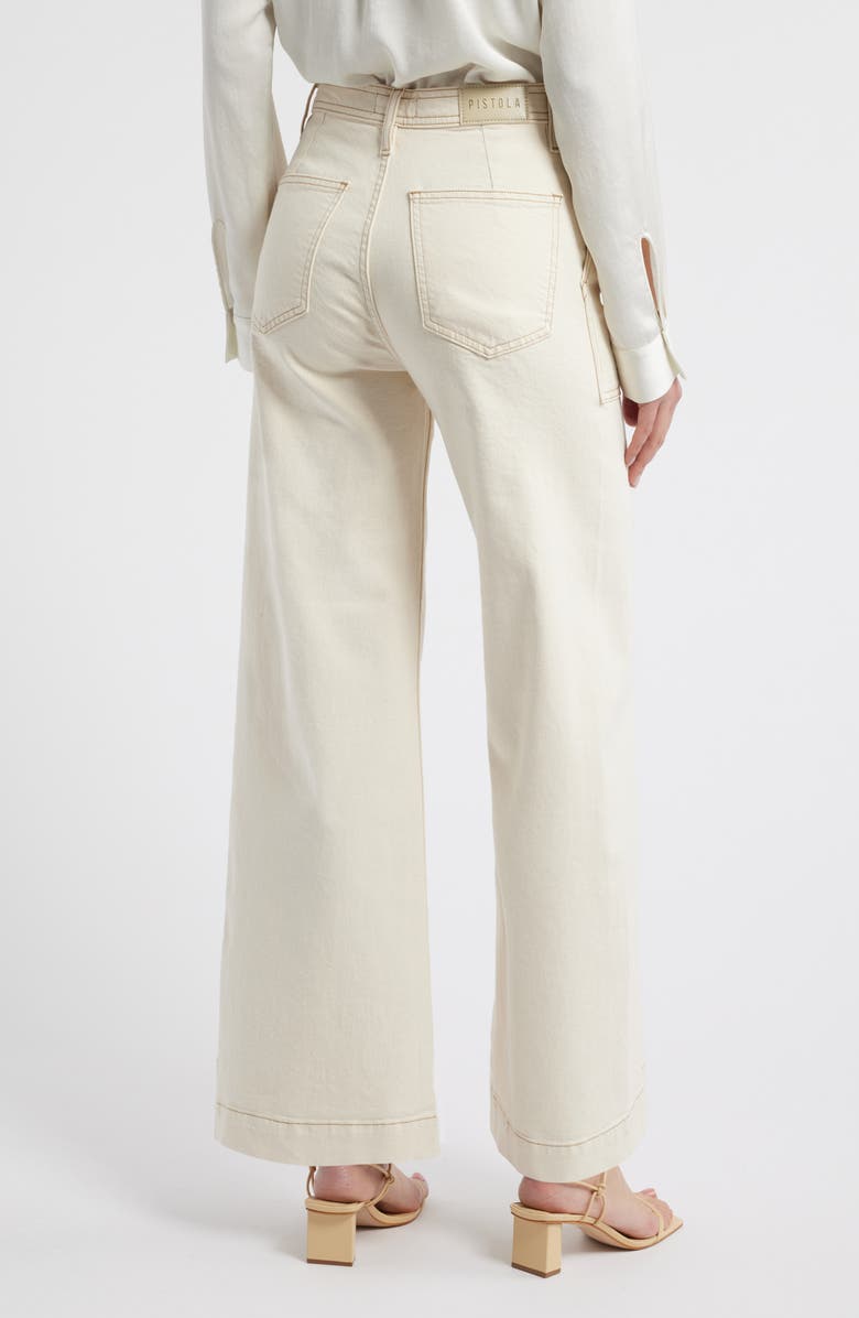 Pistola Penny High Waist Wide Leg Utility Jeans, Alternate, color, Ecru