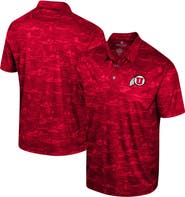 COLOSSEUM Men's Colosseum Red Utah Utes Daly Print Polo