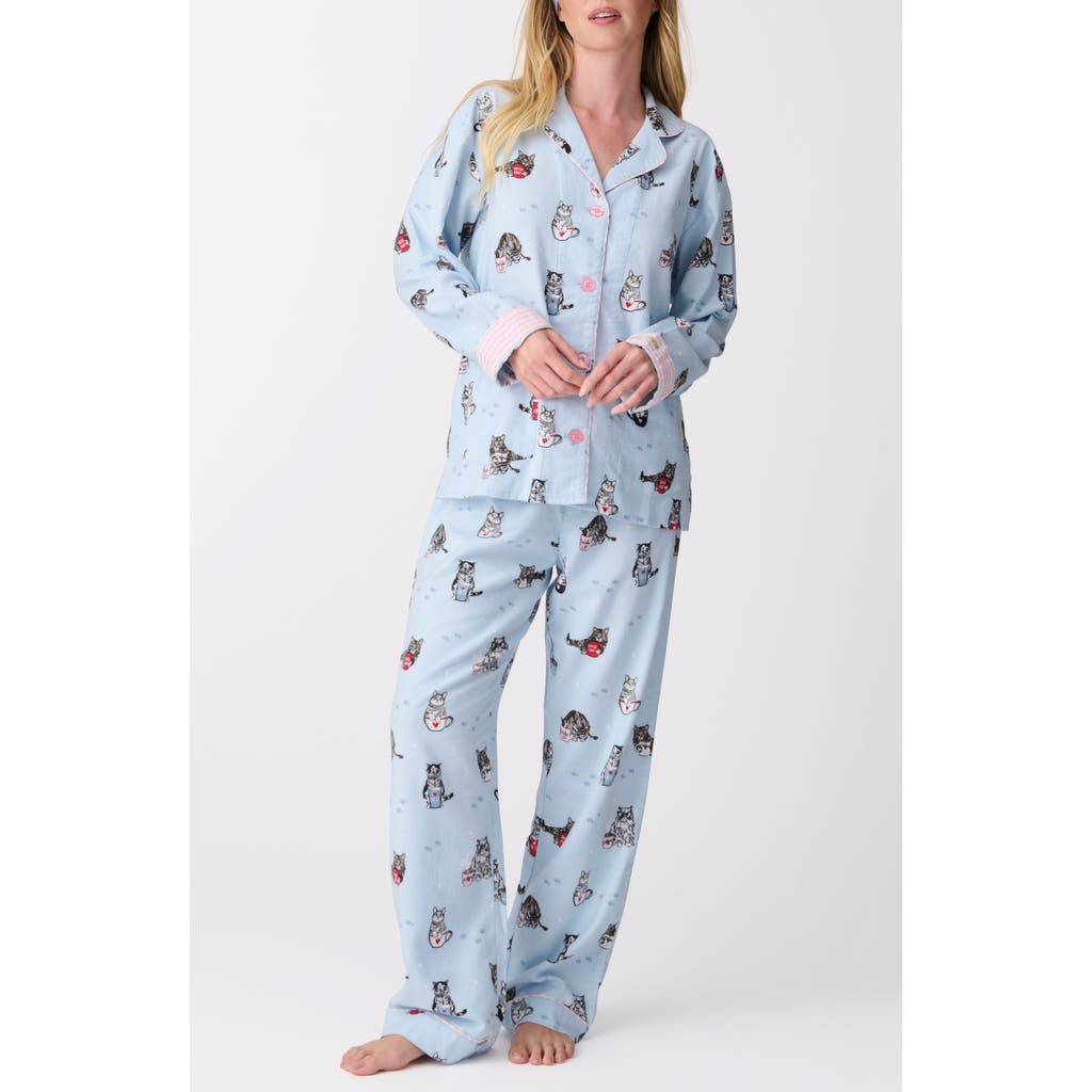 Pj Salvage Print Cotton Flannel Pajamas