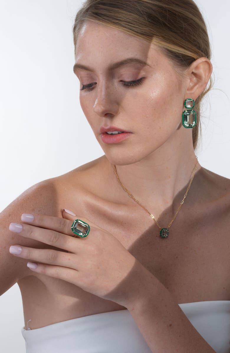 GOSHWARA Mélange Prasolite & Malachite Cocktail Ring, Alternate, color, 