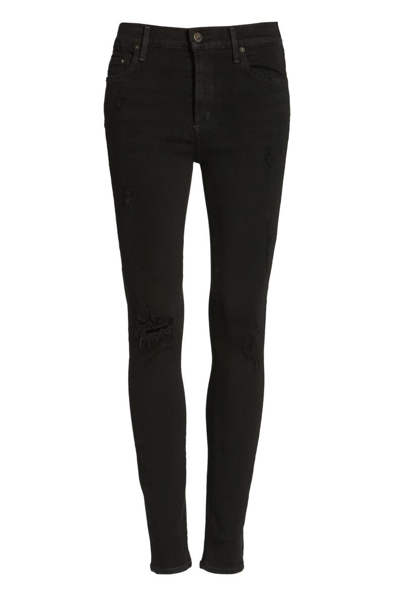 Rocket High Waist Skinny Jeans, Alternate, color, BLACK ECHOES