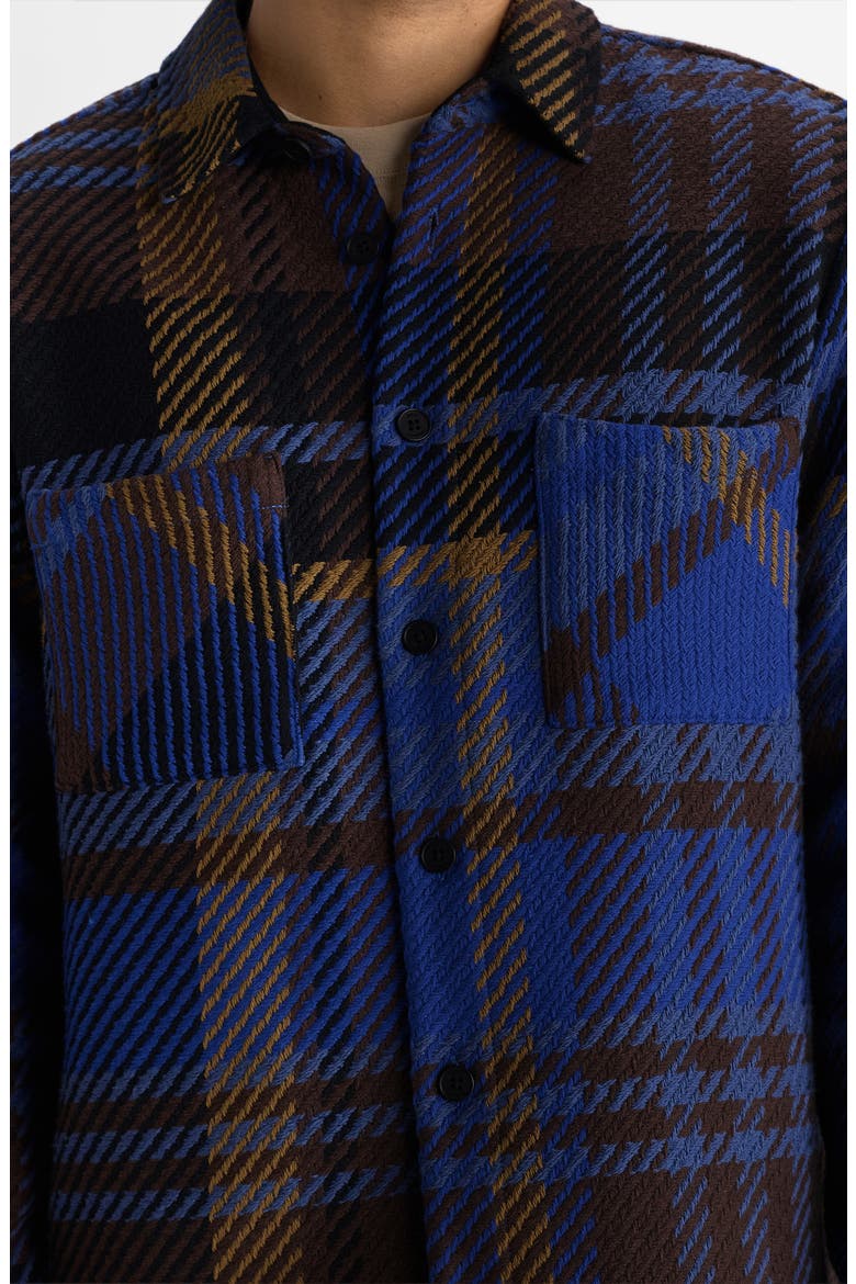 Whiting Check Shirt Jacket, Alternate, color, BLUE / BROWN