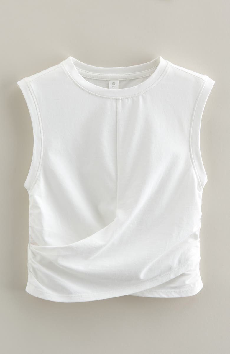 Zella Girl Kids' Twist Front T-Shirt, Main, color, White