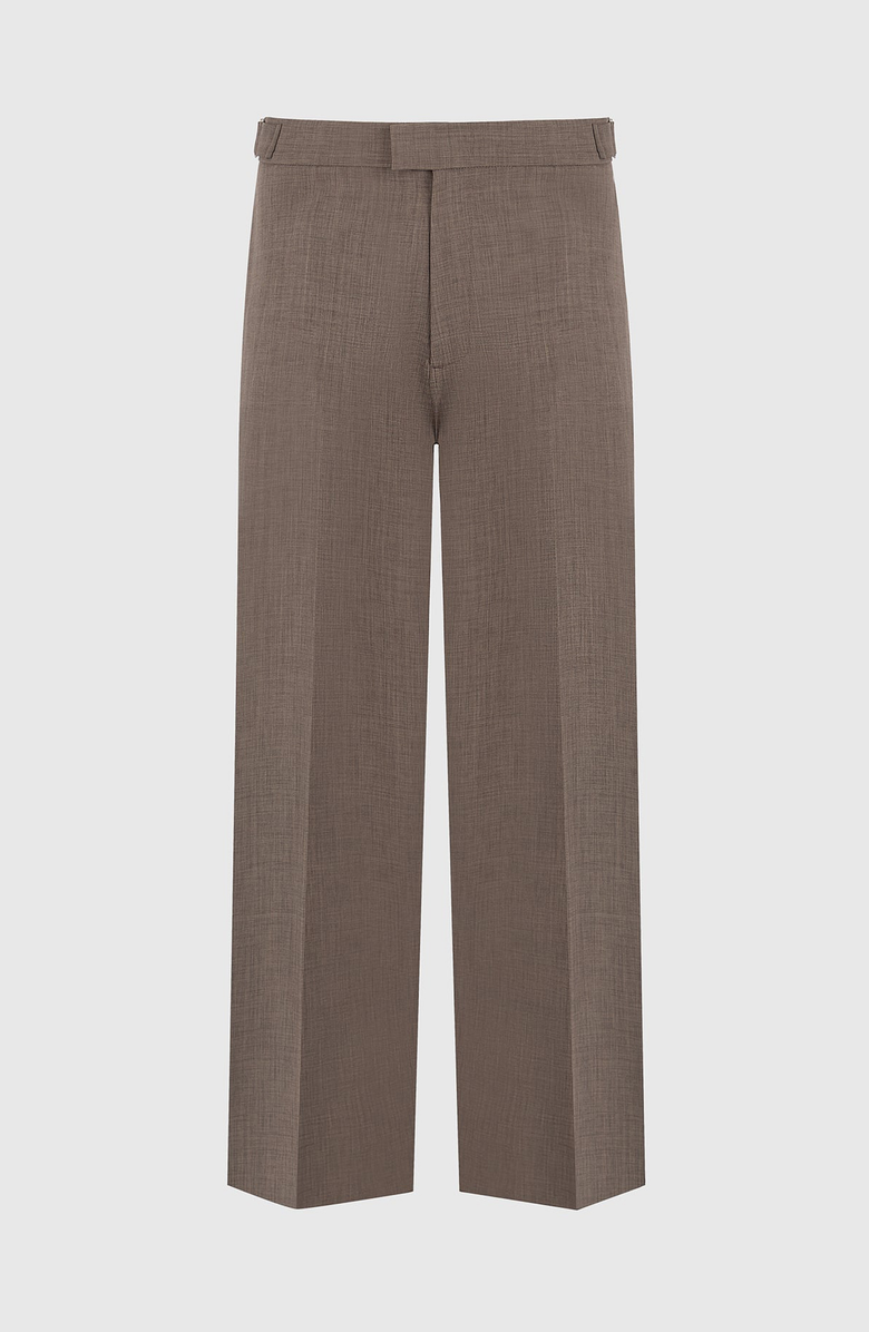 Manière De Voir Joseph Regular Fit Hatched Tailored Trousers, Main, color, Light Brown