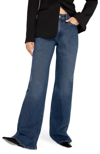 Shop Good American Good Skate Straight Leg Jeans In Indigo394
