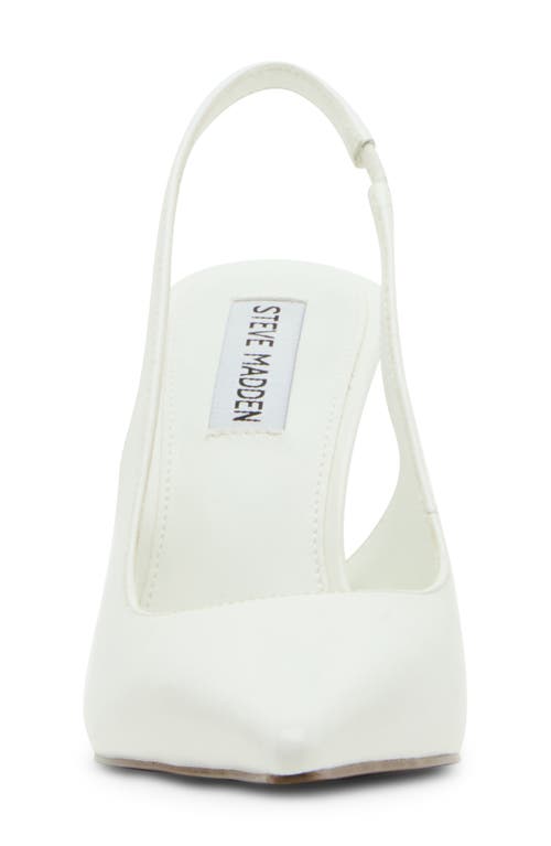 Steve Madden Reyes Pointed Toe Slingback Sandal In White Box