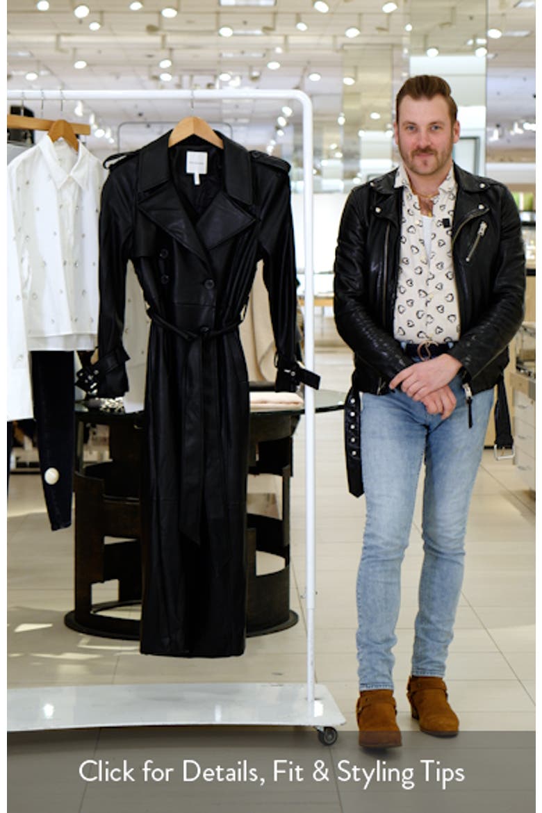 Faux-Ever Leather™ Maxi Trench Coat video