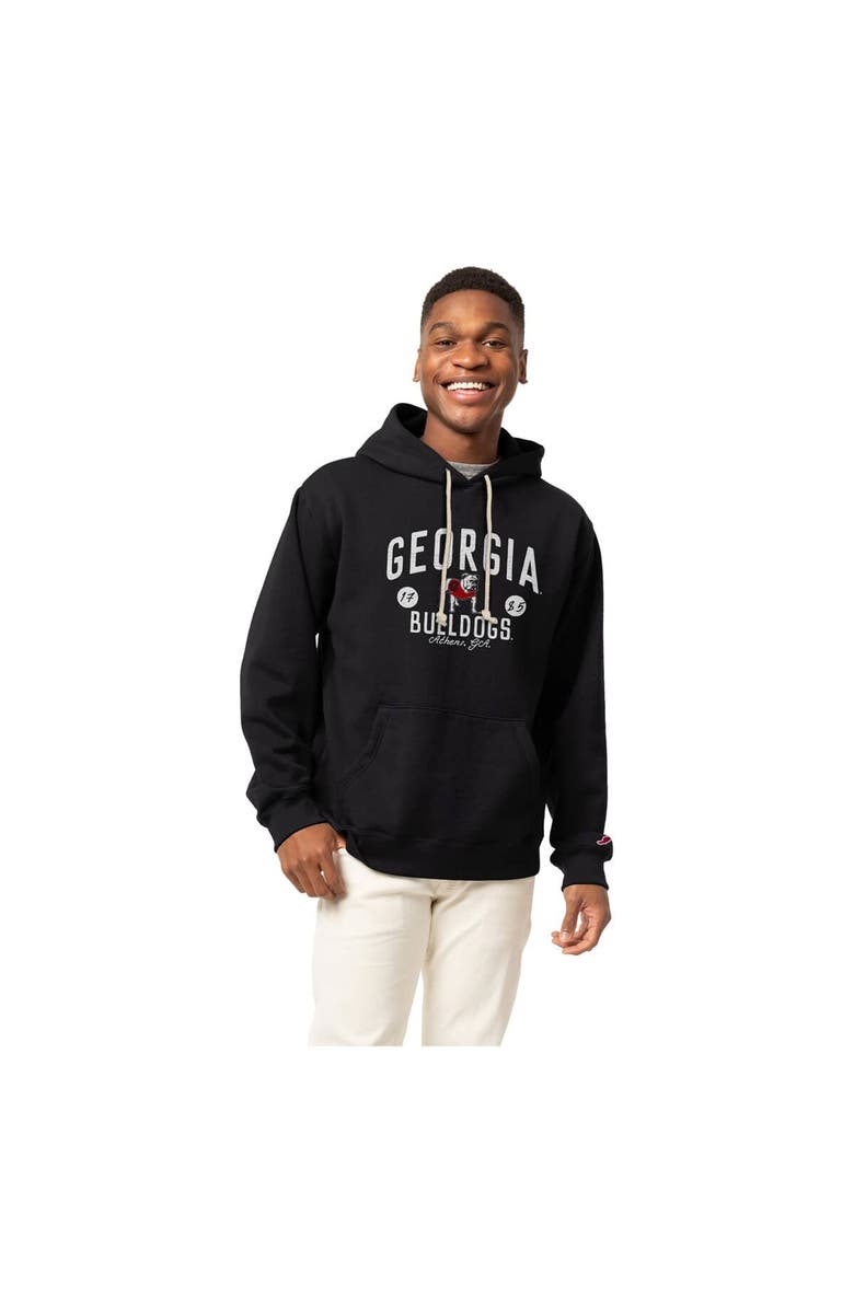 LEAGUE COLLEGIATE WEAR Men's League Collegiate Wear Black Georgia Bulldogs Bendy Arch Essential 2.0 Pullover Hoodie, Alternate, color, Black