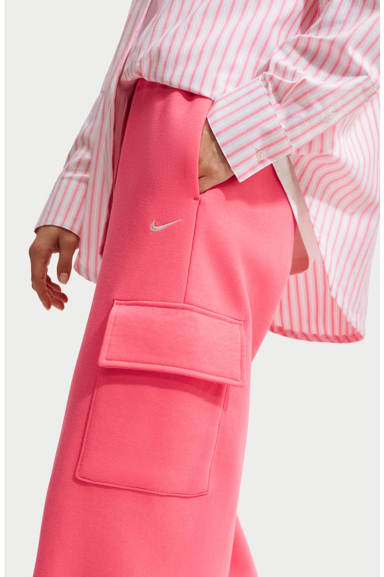 Sportswear Phoenix Fleece Wide Leg Cargo Sweatpants, Alternate, color, 894 SEA CORAL/SAIL