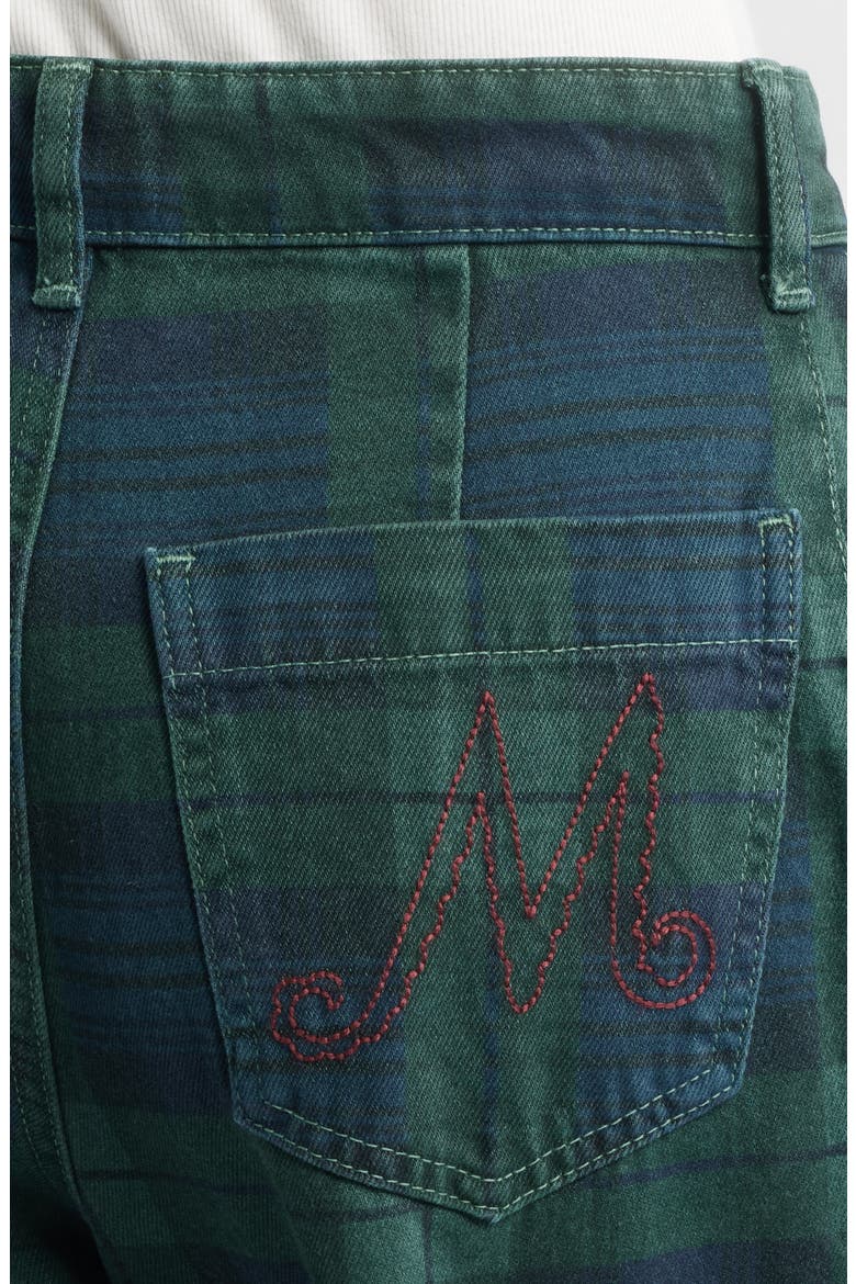 Sinclair Overdye Plaid Jeans, Alternate, color, NAVY