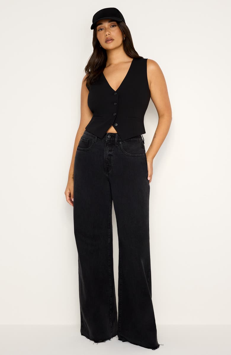 Good American Suiting Vest, Alternate, color, Black001