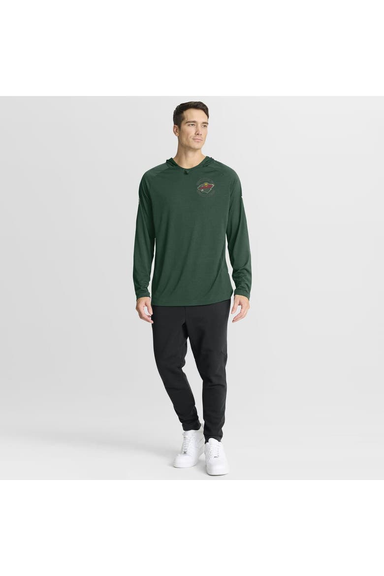 Men's Fanatics Green Minnesota Wild Authentic Pro Rink Raglan Hoodie, Alternate, color, Green