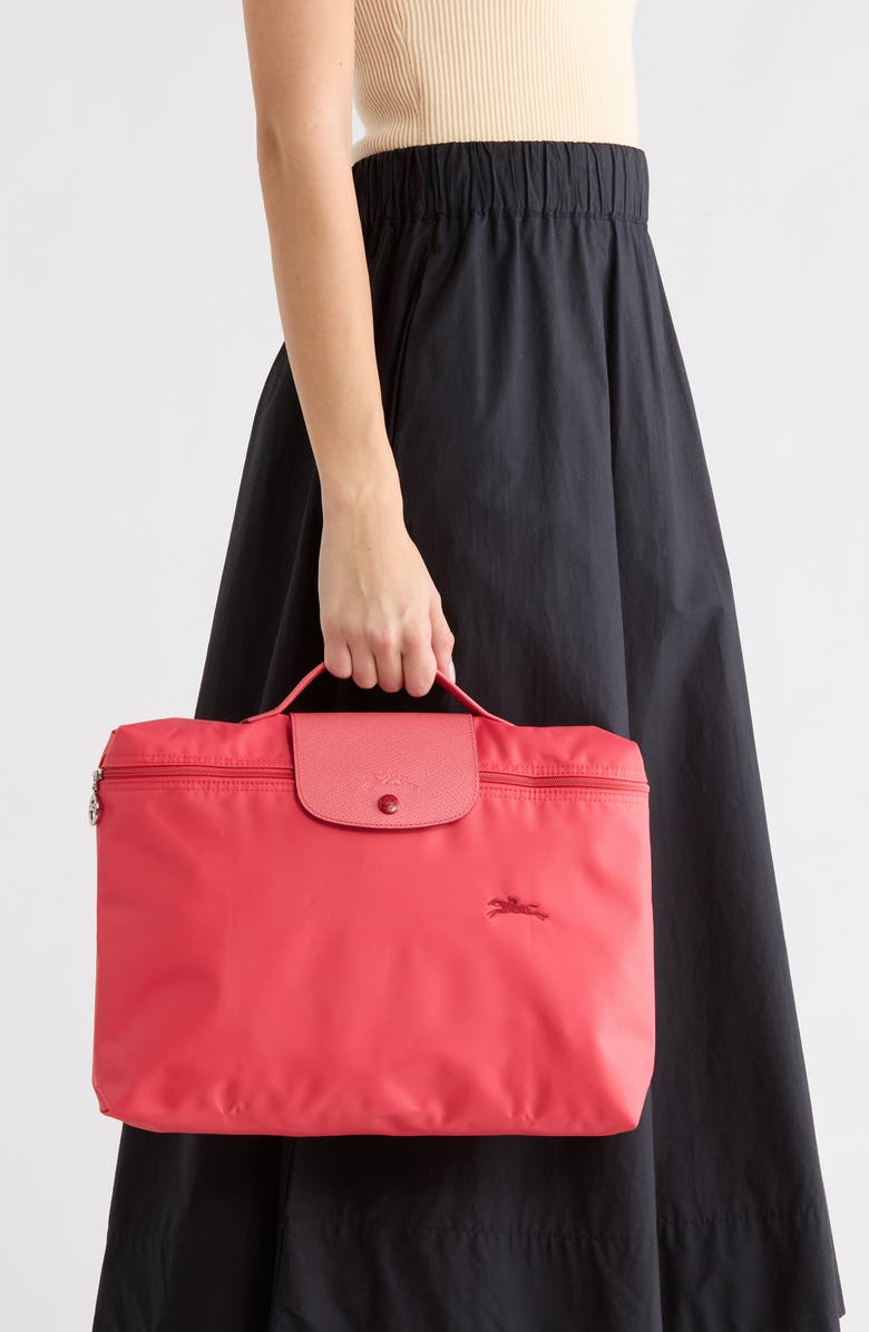 Longchamp Le Pilage Top Handle Document Holder Bag, Alternate, color, Pomegranate