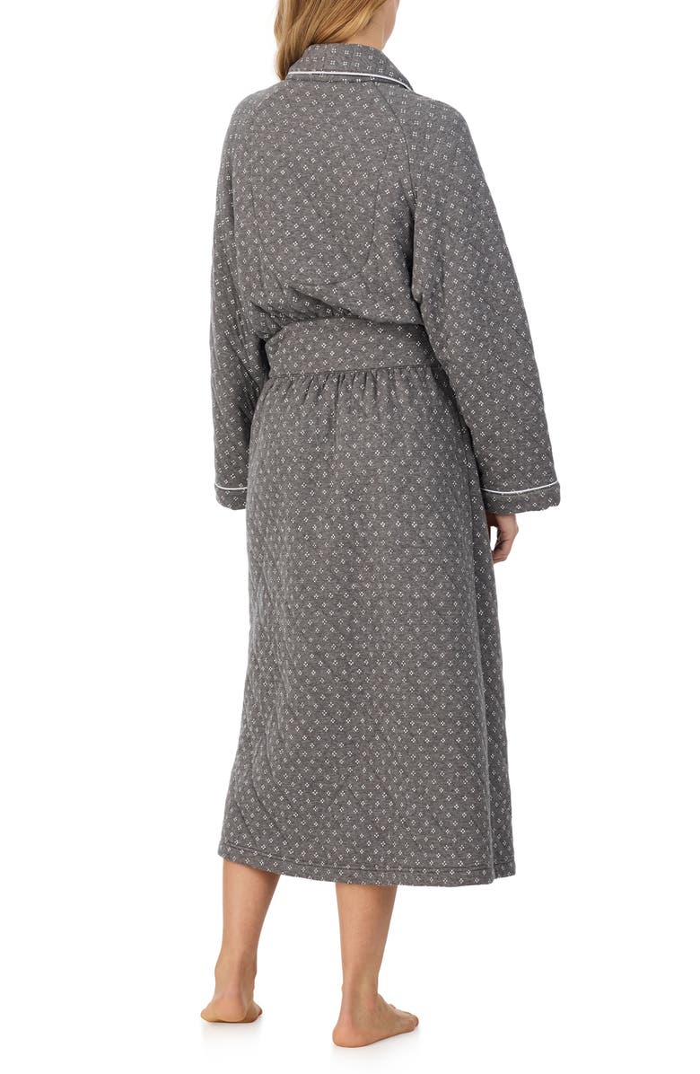 Eileen West Quilted Ballet Robe, Alternate, color, Grey Heather Dot