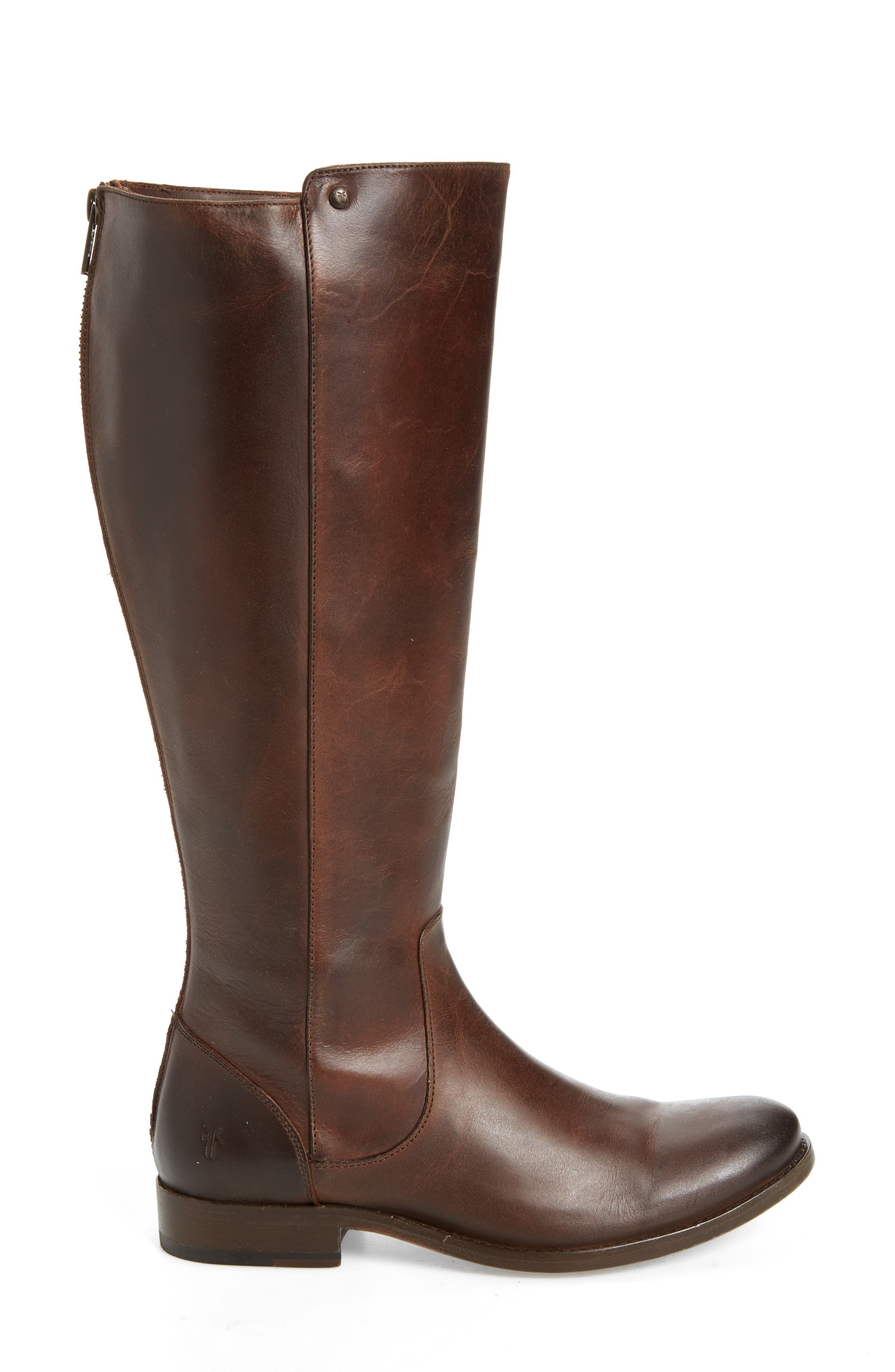Melissa Stud Knee High Boot, Alternate, color, CHOCOLATE LEATHER