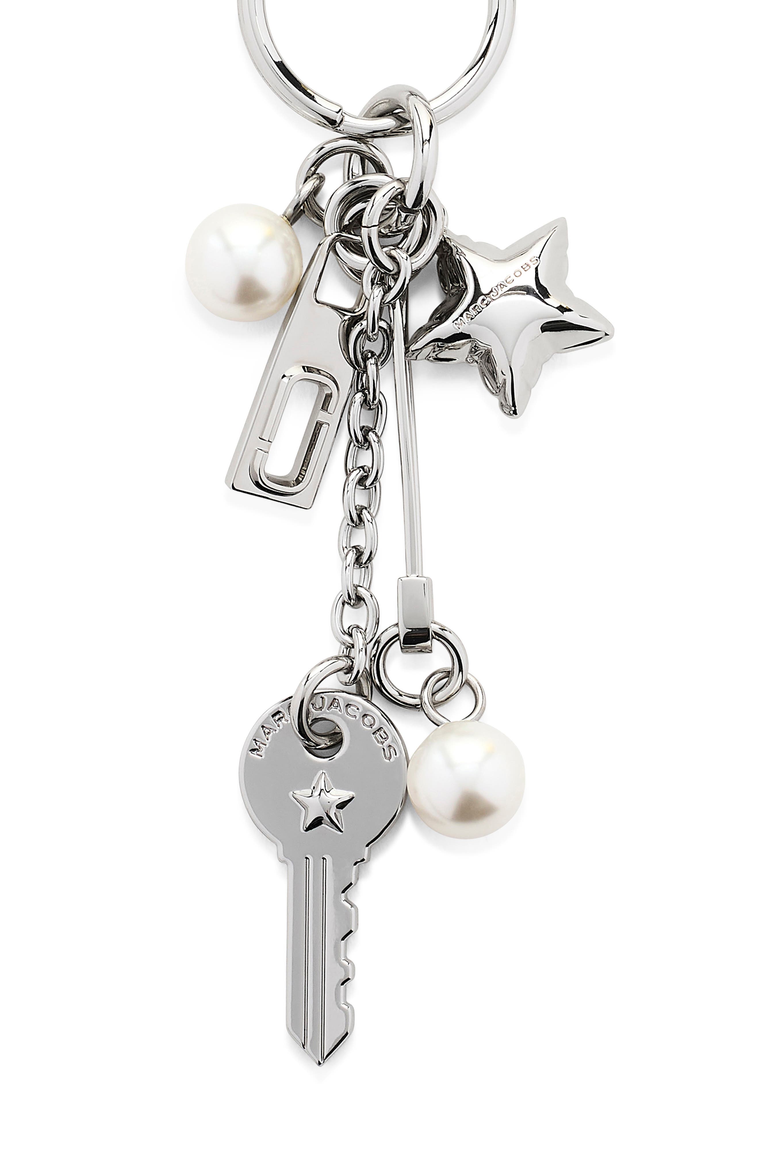 Marc Jacobs The Grommet Bag Charm, Alternate, color, Nickel