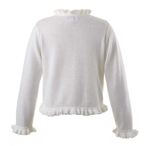 Rachel Riley Frill Cardigan In White
