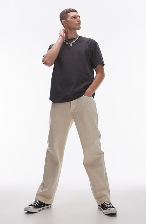 Straight Leg Jeans (Stone)