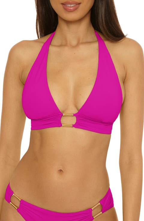 Color Code Halter Bikini Top